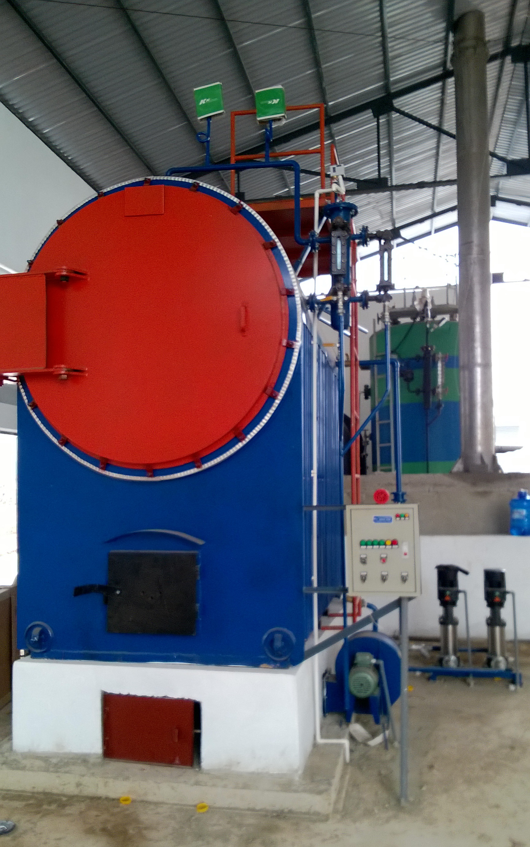 Nồi hơi đốt than củi công suất 1.5 tấn hơi/h